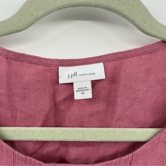 J.Jill Flowy Pink 100% Linen Dress Cool for Summer Size XS Oversized - Picture 3 of 6